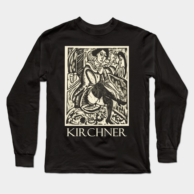 Portrait of a Woman by Ernst Ludwig Kirchner Long Sleeve T-Shirt by Naves